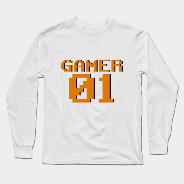 01 Gamer Long Sleeve T-Shirt by Barotel34